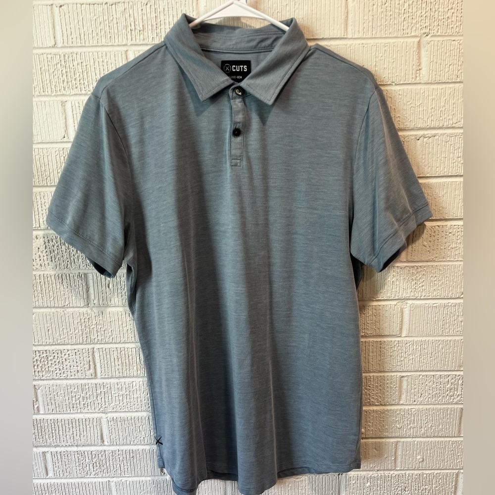 CUTS Clothing “COZ Polo Curve-Hem River Signature Fit Pima Cotton Blend”